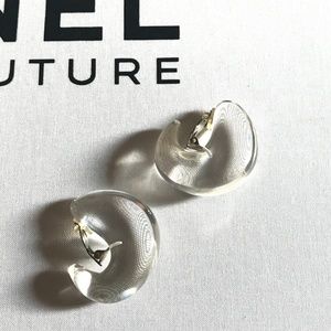 Stunning Vintage Signed Monies Lucite Earrings